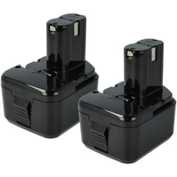 Vhbw - 2x Batteries remplacement pour Hitachi EB1230HL, EB1230R, EB1230X, EB1233X pour outil électrique (3300 mAh, NiMH, 12 v)