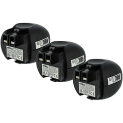 Vhbw - Lot 3 batteries Ni-MH 2100mAh (4.8V) pour outils Powermaxx Metabo Powergripp Flashlight .Remplace: Metabo 6.27270, 6.27271, 6.27273, 6.31858.