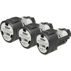Vhbw - 3x Batteries compatible avec aeg BBH12, bbs 12C, BLL12C, bll 12C, BS12C, bs 12C, BS12C2 outil électrique (2000 mAh, Li-ion, 12 v)