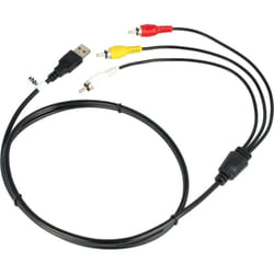 Vhbw - Câble audiovisuel usb vers rca compatible avec lecteur de disque, système audiovisuel - Prise usb a 2.0 vers fiche rca , 1,4m, noir