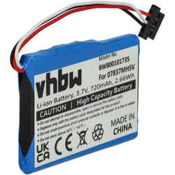 Vhbw - Batterie compatible avec Becker Traffic Assist ta z 101, z, z 099 appareil gps de navigation (720mAh, 3,7V, Li-ion)