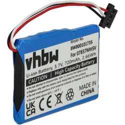 Vhbw - Batterie compatible avec Becker Traffic Assist z 100 Crocodile, z 100 Krokodyl appareil gps de navigation (720mAh, 3,7V, Li-ion)