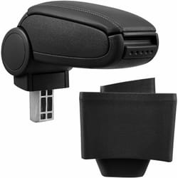 Pro.tec - Accoudoir central pour audi A3 8L - avec compartiment - rembourré - cuir-synthétique - noir avec des coutures noirs