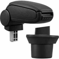 Pro.tec - Accoudoir central pour bmw Mini (Génération 2) - avec compartiment - rembourré - cuir-synthétique - noir avec des coutures noirs