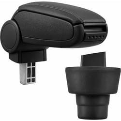 Pro.tec - Accoudoir central pour bmw Mini (Génération 1) - avec compartiment - rembourré - cuir-synthétique - noir avec des coutures noirs