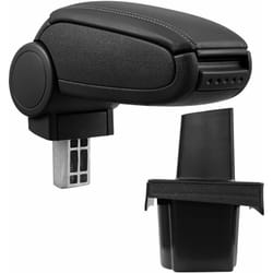 Pro.tec - Accoudoir central pour Škoda Octavia ii (1Z) - avec compartiment - rembourré - cuir-synthétique - noir avec des coutures noirs 50870560