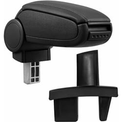 Pro.tec - Accoudoir central pour Peugeot 307 - avec compartiment - rembourré - cuir-synthétique - noir avec des coutures noirs