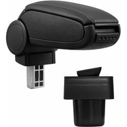 Pro.tec - Accoudoir central pour Suzuki Swift (Type mz/ez) - avec compartiment - rembourré - cuir-synthétique - noir avec des coutures noirs