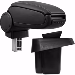 Accoudoir central console pour : Suzuki SX4 + Fiat Sedici à partir de 2006 matériel : cuir synthétique couleur : noir avec de ...