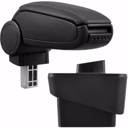Accoudoir central console compatible avec : A1 (8X, 2010-2018) matériel : cuir synthétique couleur : noir avec des coutures n ...