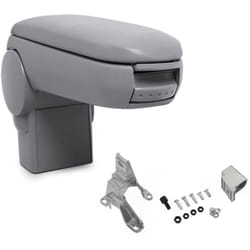 Pro.tec - Accoudoir central pour Golf iv / Bora / New Beetle - avec compartiment - rembourré - cuir-synthétique - gris