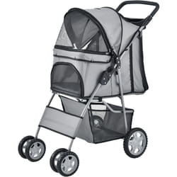 Nova - Poussette Pliable pour Chien Chat Animaux de Compagnie Gris [pro.tec]