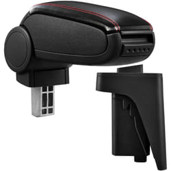 Pro.tec - Accoudoir central pour Audi A3 S3 8P - avec compartiment - rembourré - cuir-synthétique - noir avec des coutures rouges