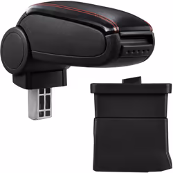 Accoudoir central console pour : Ford Ka, à partir de 2009 matériel : cuir synthétique couleur : noir avec des coutures rouge ...