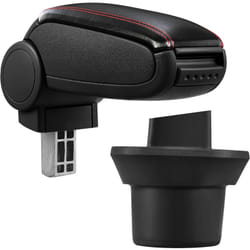 Pro.tec - Accoudoir central pour bmw Mini (Génération 2) - avec compartiment - rembourré - cuir-synthétique - noir avec des coutures rouges