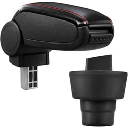 Pro.tec - Accoudoir central pour bmw Mini (Génération 1) - avec compartiment - rembourré - cuir-synthétique - noir avec des coutures rouges