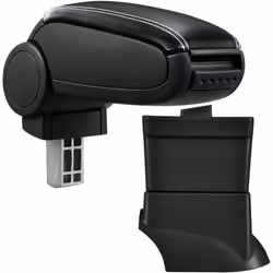 Accoudoir central console pour : Fiat 500 ( 2007-2017) matériel : cuir synthétique couleur : noir avec des coutures blancs - ...
