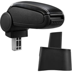[pro.tec] Accoudoir central pour Seat Ibiza Type 6L - avec compartiment - rembourré - cuir-synthétique - noir avec des coutures blancs