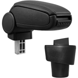 Pro.tec - Accoudoir central pour Twingo 3 - avec compartiment - rembourré - cuir-synthétique - noir avec des coutures noirs