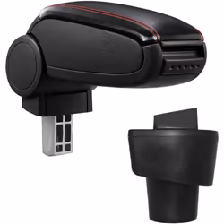 Accoudoir central console pour : Twingo 3 (de 2014 à 2019 avant le modèle Facelift) matériel : cuir synthétique couleur : noi ...