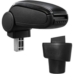 Pro.tec - Accoudoir central pour Twingo 3 - avec compartiment - rembourré - cuir-synthétique - noir avec des coutures blancs