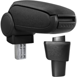 Pro.tec - Accoudoir central compatible avec Hyundai i10, Seconde génération - avec compartiment - rembourré - textile - noir 53149230