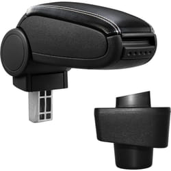 Pro.tec - Accoudoir central pour Renault Captur - avec compartiment - rembourré - cuir-synthétique - noir avec des coutures blancs