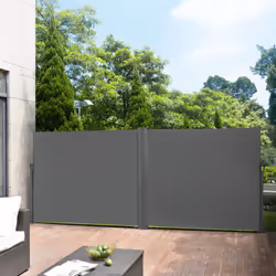Double Brise-soleil Ce paravent de [ pro. tec]® garantit la protection complète contre les regards curieux, le vent et le sol ...
