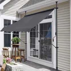Auvent rétractable Ce store banne manuel est un choix parfait pour ombrager votre terrasse ou balcon. Une solution téléscopiq ...