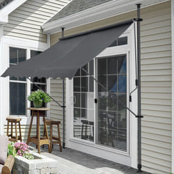 Store Banne Manuel Auvent Téléscopique 400 x 120 x 220-309 cm Gris [ Pro.tec