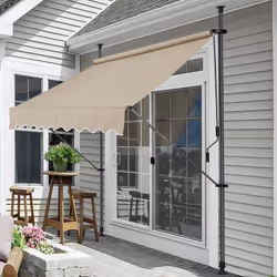 Auvent rétractable Ce store banne manuel est un choix parfait pour ombrager votre terrasse ou balcon. Une solution téléscopiq ...