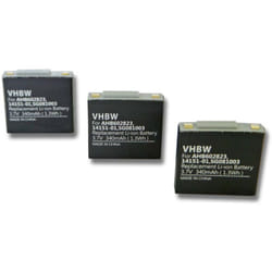 Vhbw - 3x batterie compatible avec gn Netcom Jabra 9120, 9125, GN9120, GN9120 Flex casque audio comme 14151-01, AHB602823, u.a (340mAh, 3.7V, Polymer)