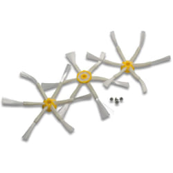 Vhbw - 3x Brosse latérale compatible avec iRobot Roomba 532, 530, 531, 500, 510, 520, 534, 535, série 500 robot aspirateur - Lot de brosses, blanc