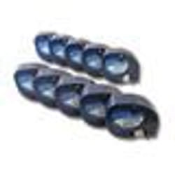 Lot de 10 cassettes à ruban pour Dymo LetraTag LT-100H LT-100T QX50 XR - 12mm x 4m - Noir sur blanc