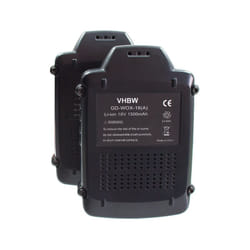 Vhbw - 2x Batterie compatible avec al-ko GTLi, GTLi 18V Comfort outil électrique (1500 mAh, Li-ion, 18 v)