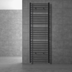 Sèche-serviettes - ECD GERMANY - Sahara - 600 x 1800 mm - Anthracite - Droit avec raccordement latéral