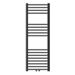 Radiateur Design Sahara Non Electrique - 400 x 1200 mm - Anthracite - Connexion Central - sans Kit de Raccordement - Forme Droit - avec Kit Montage