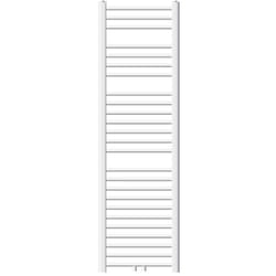 Radiateur Design Sahara Non Electrique - 400 x 1500 mm - Blanc - Connexion Central - sans Kit de Raccordement - Forme Courbé - avec Kit de Montage