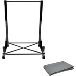 Compatible pour Chariot Hardtop Capote Support Rigide Toit Rangement - Acier - Noir - 76,5 x 52 x 93,5 cm - avec Couverture Housse de Protection - 4