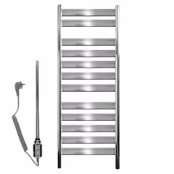 ECD Germany Radiateur Design serviettes chauffant électrique chaud 500 x 950 mm Chrome avec élément chauffant 300 W