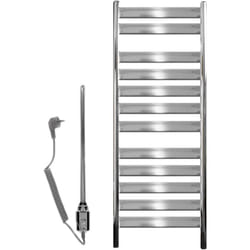 Ecd Germany - Radiateur de Salle de Bain Tharr 500 x 950 mm Chromé avec Élément Chauffant 600W Panneau Chauffant Design Moderne Chauffe-serviettes