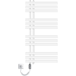 Iron em Design Radiateur avec Élément Chauffant Électrique 300W - 500 x 1000 mm - Blanc - Connexion Latéral - avec Kit de Montage Mural