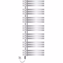 Livraison : Radiateur design 600 x 1600 mm Chrome Résistance chauffante 1200W Chrome Vanne de purge Obturateur Kit de montage ...