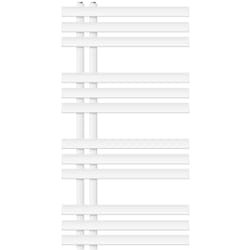 ECD Germany Iron EM Design Radiateur Sèche-Serviettes - 500 x 1000 mm - lanc - Connexion Latéral - avec Kit de Montage Mural - pour Salle de Bain