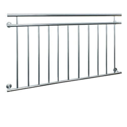 ECD Germany Balcon Français avec Barres Transversales Balcon en Acier Inoxydable 156x90cm