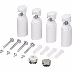 Livraison: 4 x supports muraux 4 x vis et chevilles 4 x vis de support 4 x disques 1 x soupape de ventilation 1/2 pouce 1 x b ...
