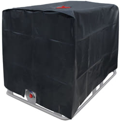 ECD Germany Bâche Couverture Réservoir IBC 120x100x116 cm -1000 L Étanche - Matériél Polyéthylène Haute Densité Noir - Capôt de Protection Container