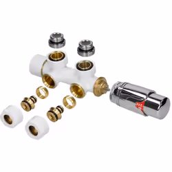 Livraison: Thermostat + set de connexion central Informations techniques: Kit de raccordement pour espacement de tuyau, racco ...