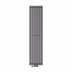 ECD Germany Radiateur Design Stella 370x1600 Anthracite avec Garniture de Raccordement Central Thermostat Inclus
