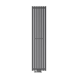 ECD Germany Radiateur Design Stella 370x1600 Anthracite avec Garniture de Raccordement Central Thermostat Inclus